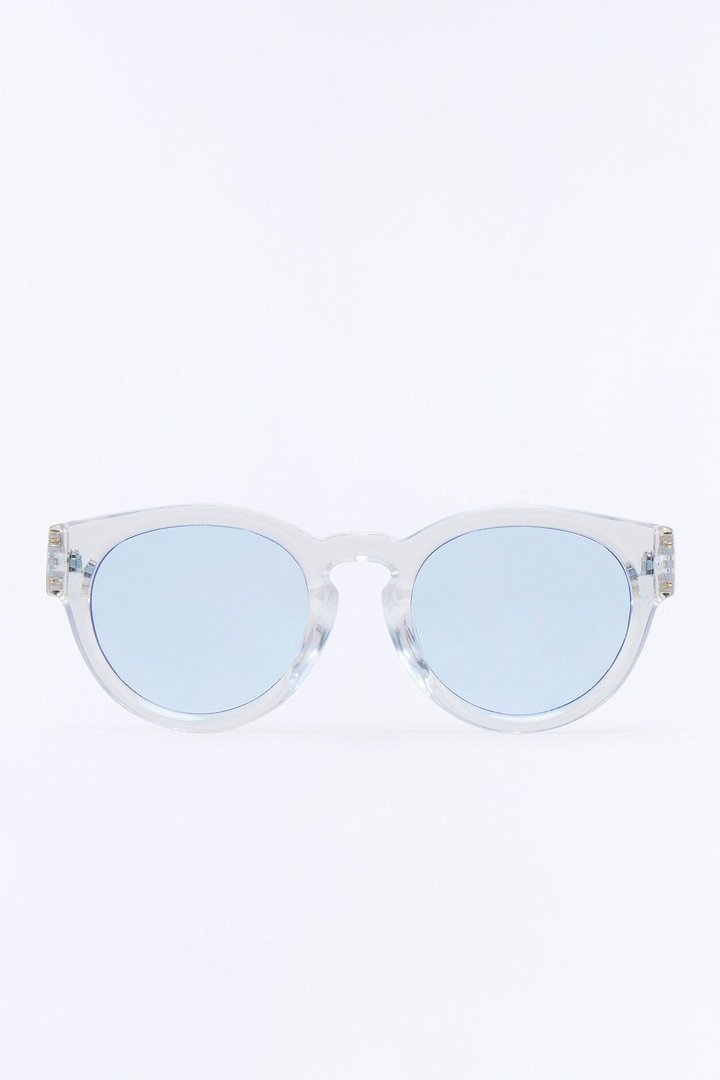 Crystalized Senses Sunglasses - Clear/Blue