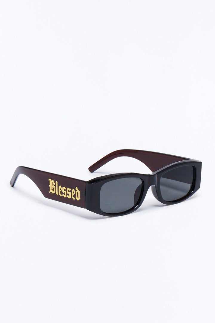 Retro Blessed Sunglasses - Brown Combo