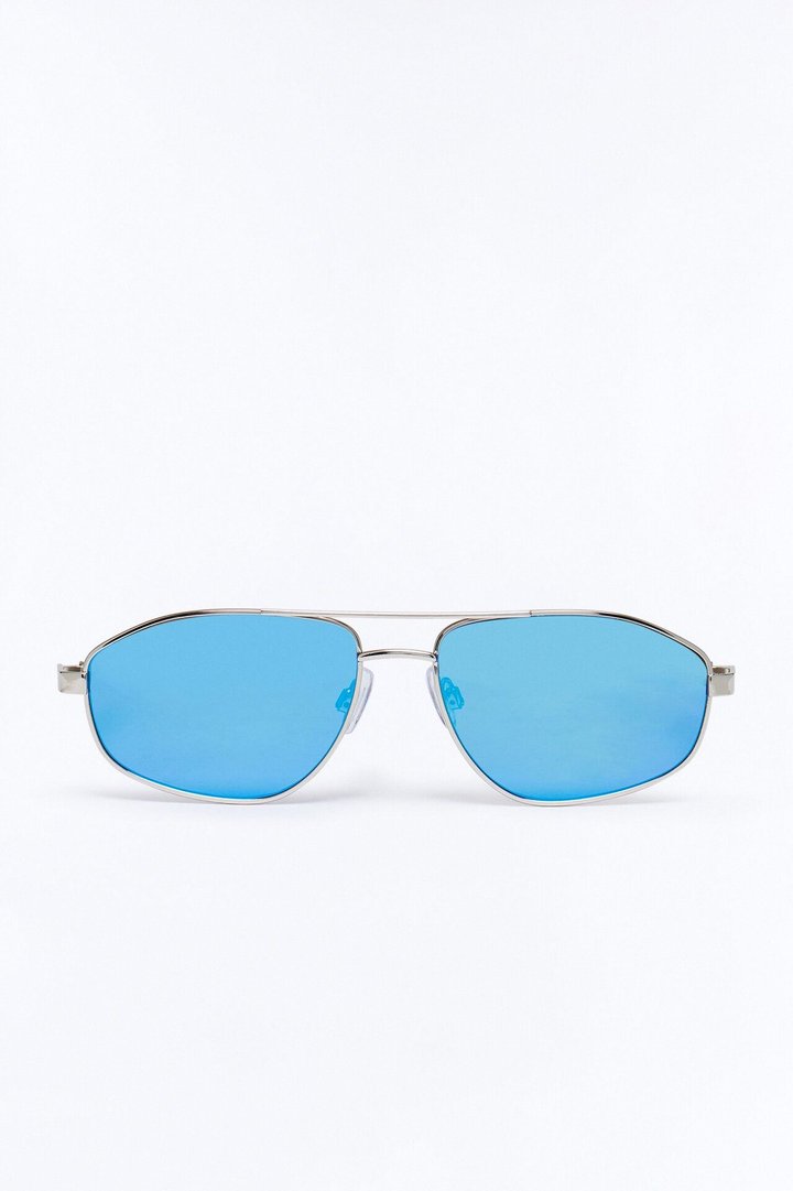 No Way Back Up Sunglasses - White/Silver
