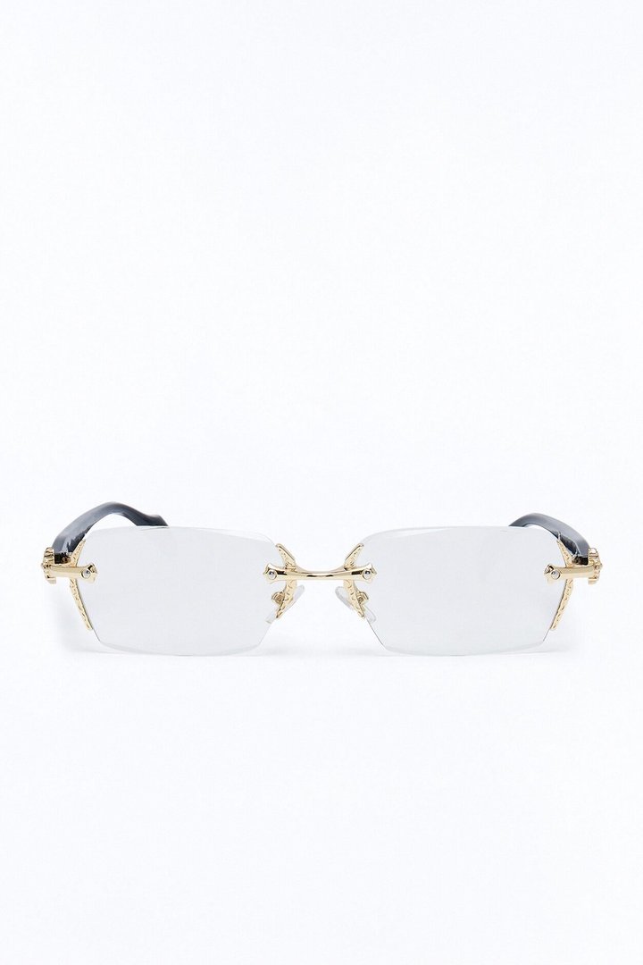 Retro Abraxas Sunglasses - Black/Gold