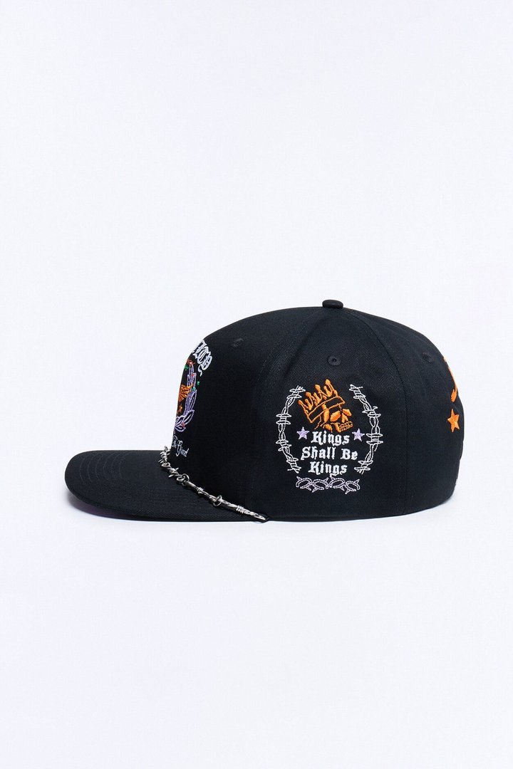 Loyalty Graphic Embroidered Snapback Hat - Black