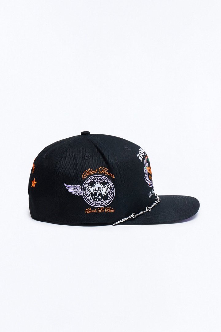 Loyalty Graphic Embroidered Snapback Hat - Black