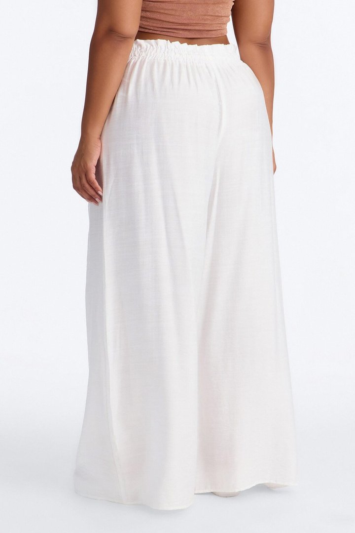 Lainey High Rise Wide Leg Pant 33″ - White
