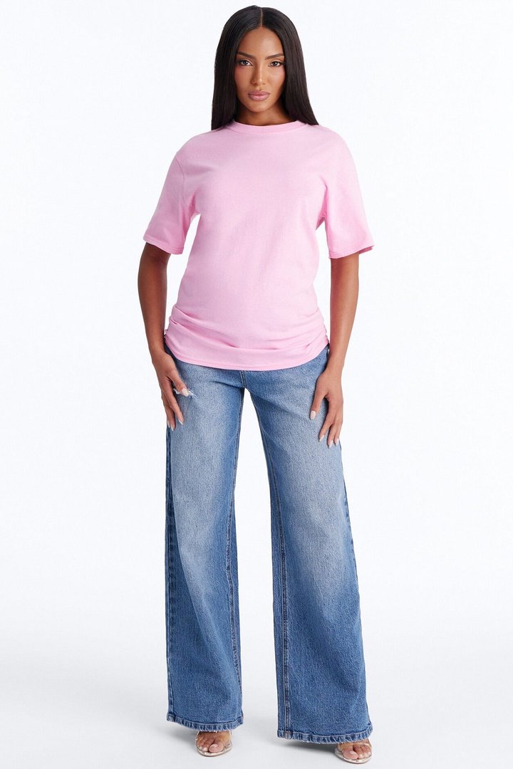 Sunday Morning Oversized T Shirt - Pink