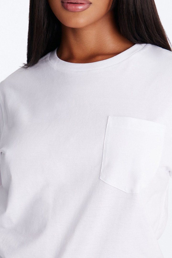 Everyday Oversized Pocket Tee - White
