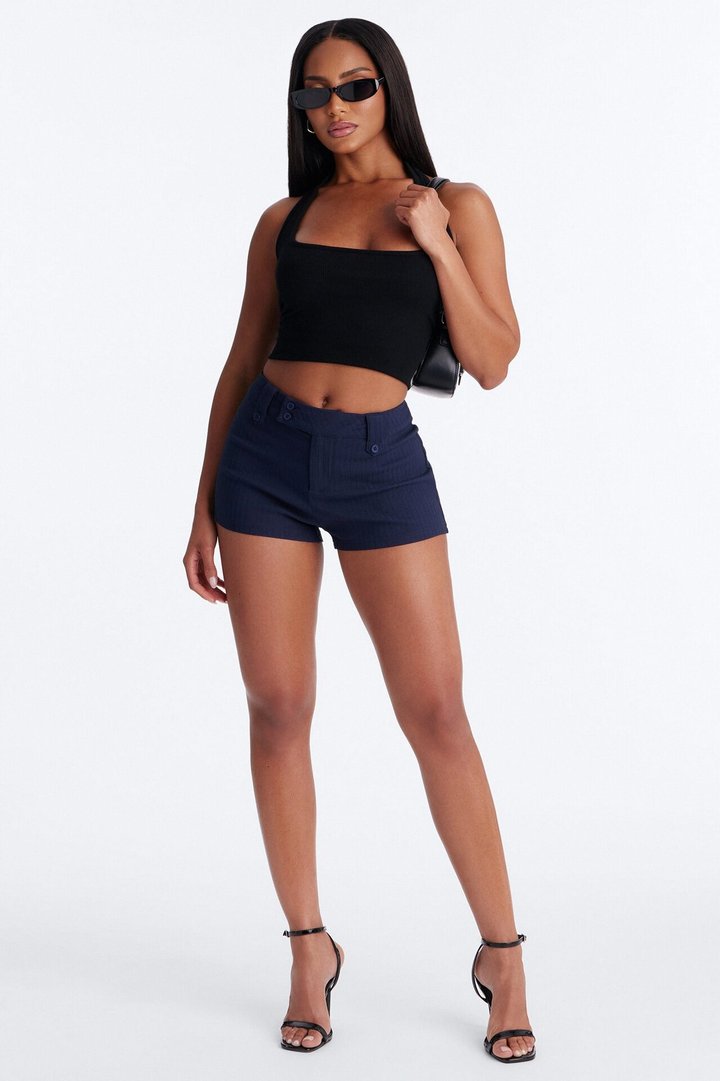 Sail Away Twill Low Rise Micro Short - Navy
