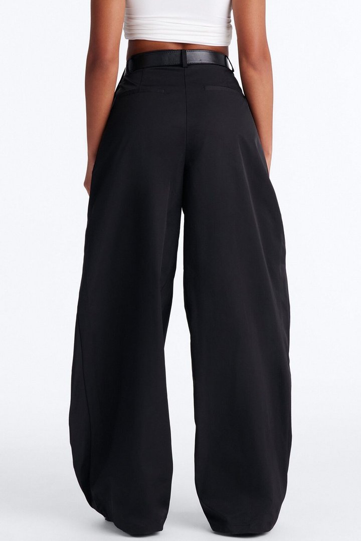 Kass High Rise Belted Wide Leg Pant - Black