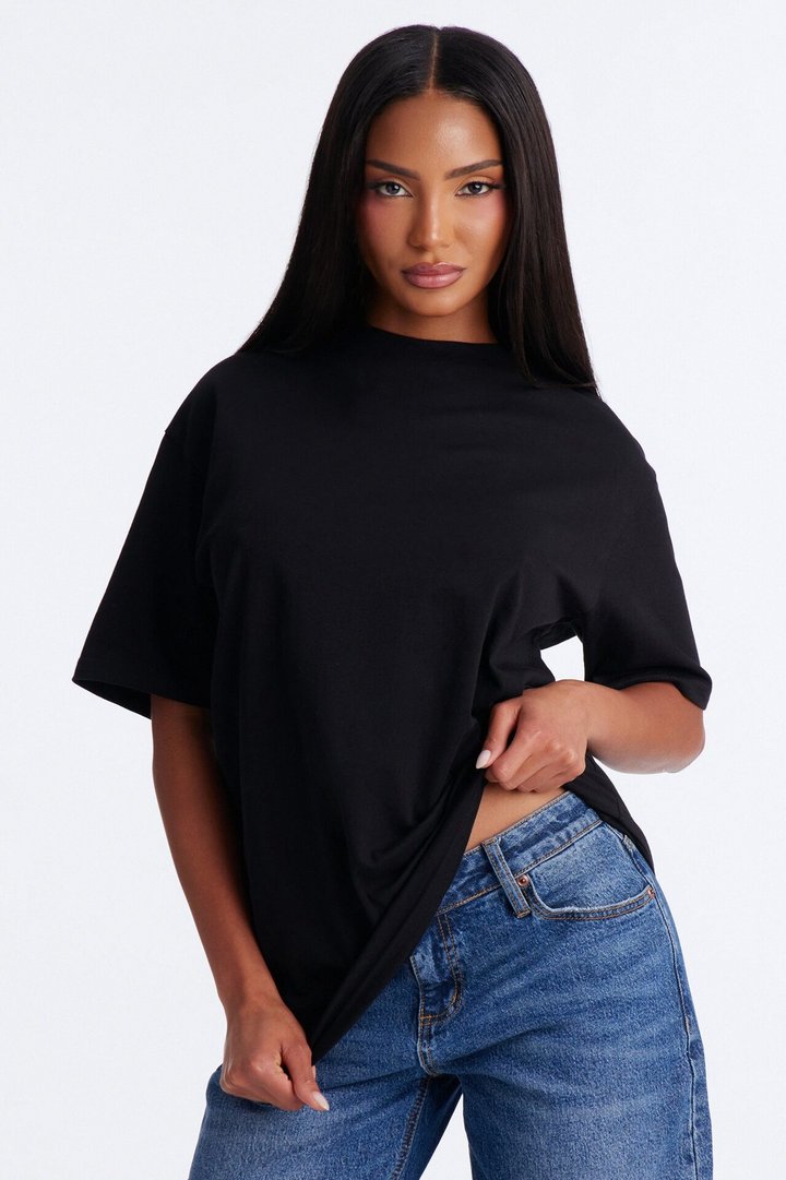 Random Tuesday Oversized T Shirt - Black