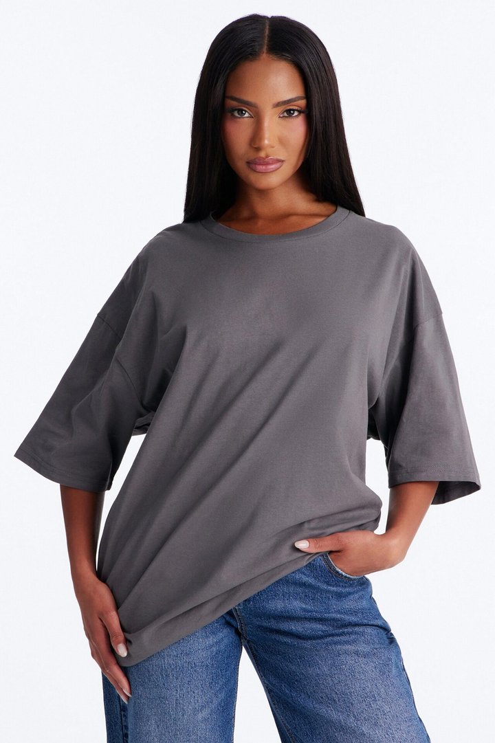 Random Tuesday Oversized T Shirt - Grey