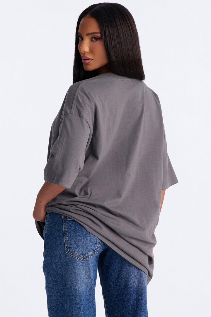 Random Tuesday Oversized T Shirt - Grey