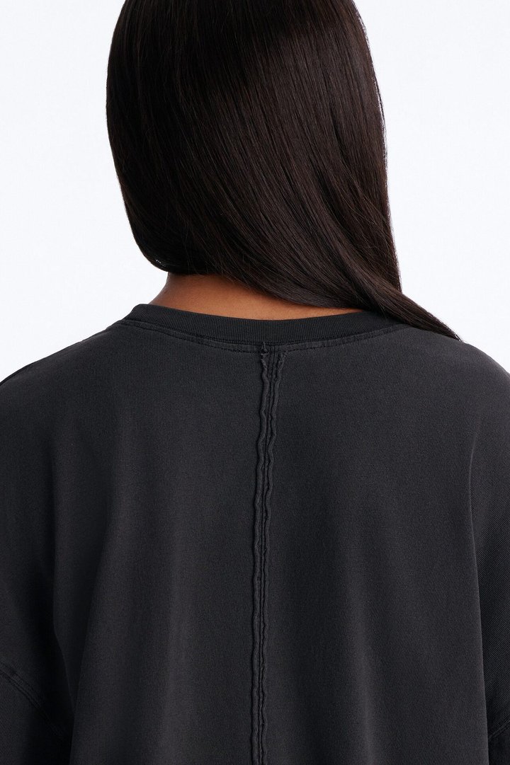 London Washed Oversized Short Sleeve T-Shirt - Black