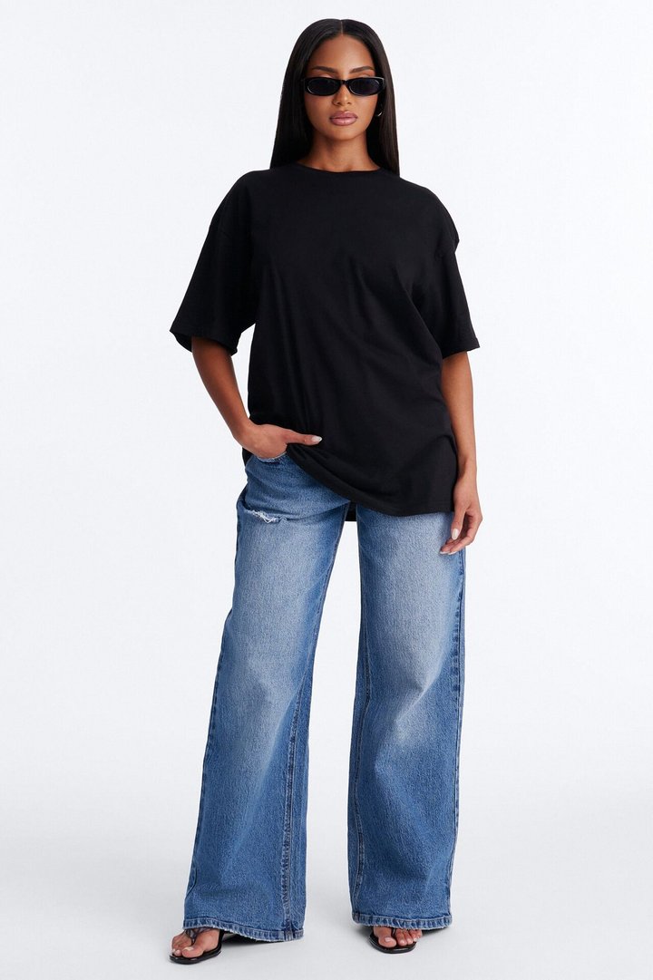 Easy Days Oversized T Shirt - Black