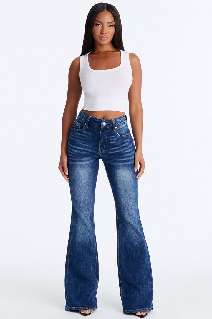 Classic Drift Stretch Flare Jeans - Medium Wash