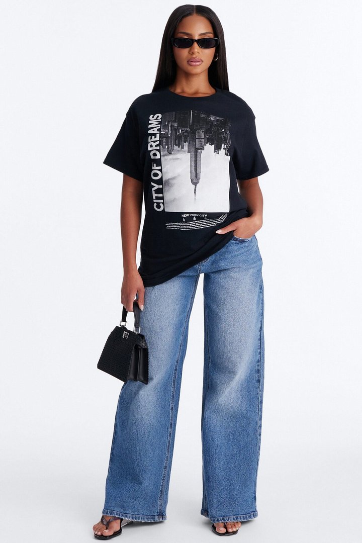 City Of Dreams NY Graphic Tshirt - Black
