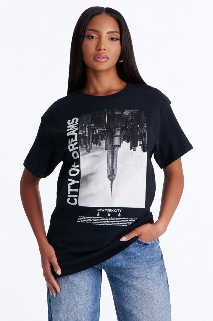 City Of Dreams NY Graphic Tshirt - Black