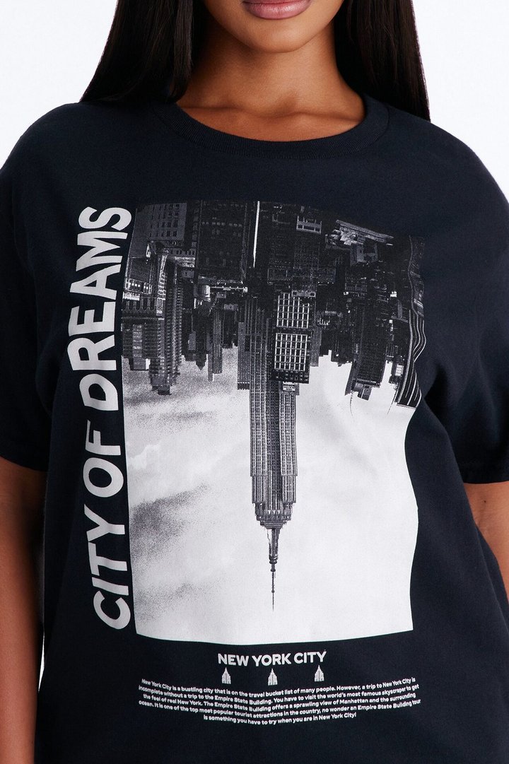 City Of Dreams NY Graphic Tshirt - Black