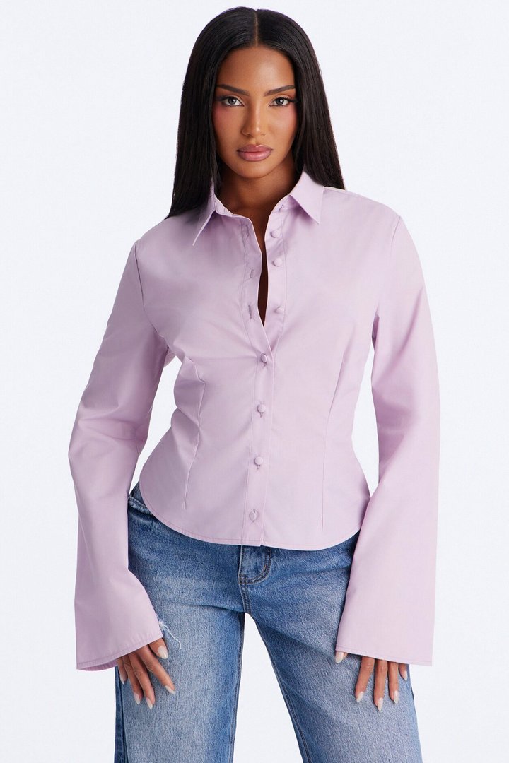 Morgan Poplin Shirt - Lilac