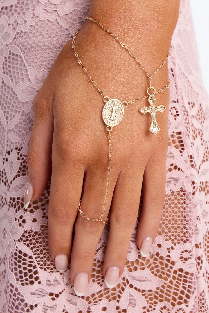 Holy Spirit Hand Chain - Gold