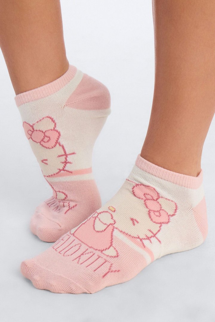 Hello Kitty Blushing 5 Pack No Show Socks - Pink
