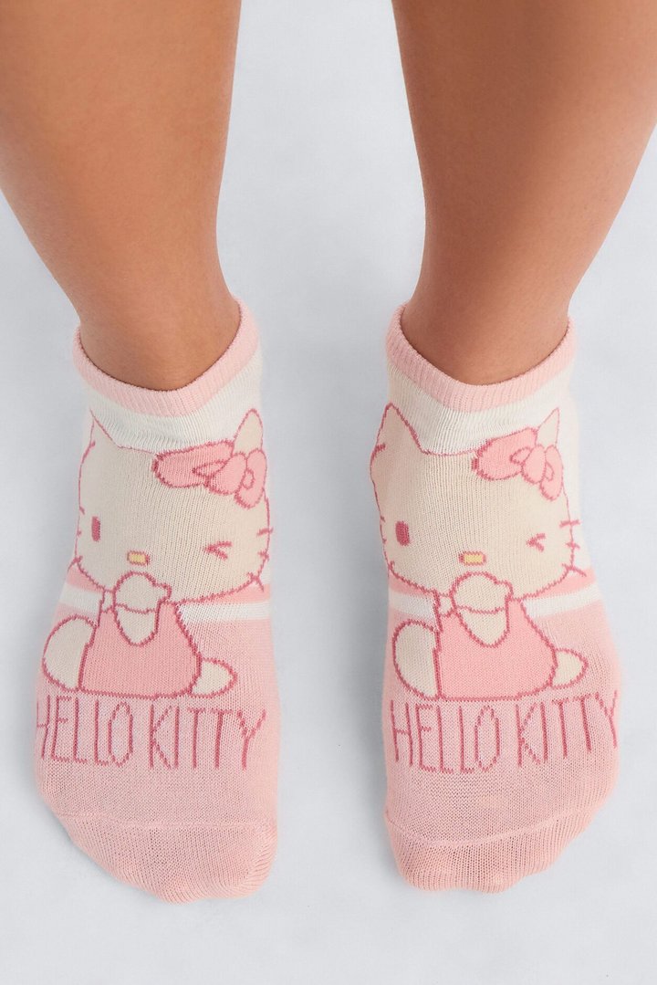 Hello Kitty Blushing 5 Pack No Show Socks - Pink