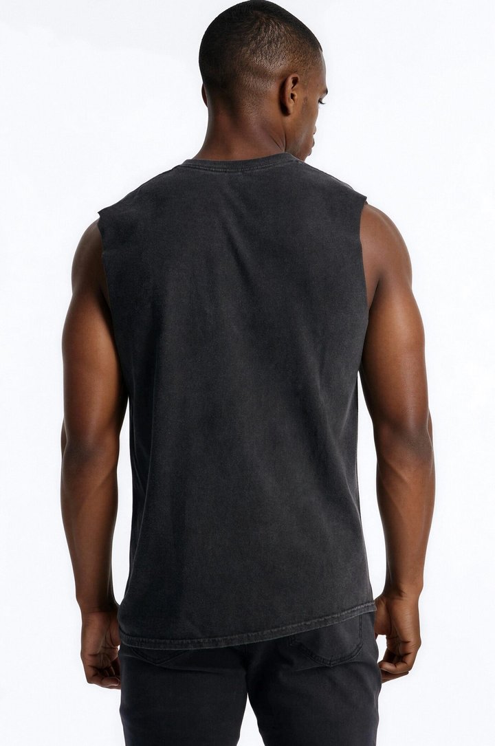 Western Soul Vintage Muscle Tee - BlackWash