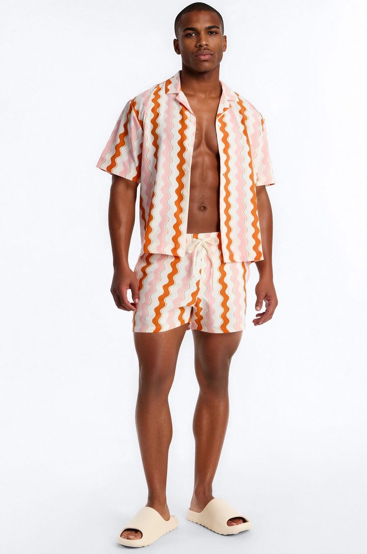 Good Vibrations Swim Trunk 4″ - Multi Color