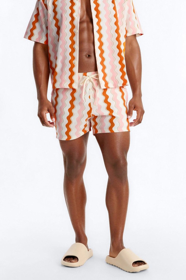 Good Vibrations Swim Trunk 4″ - Multi Color