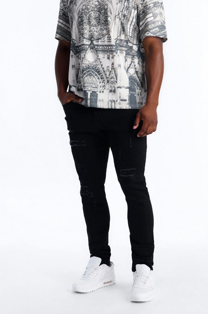 Stacked Skinny Flare Shadow Stacks Jeans - Black Wash