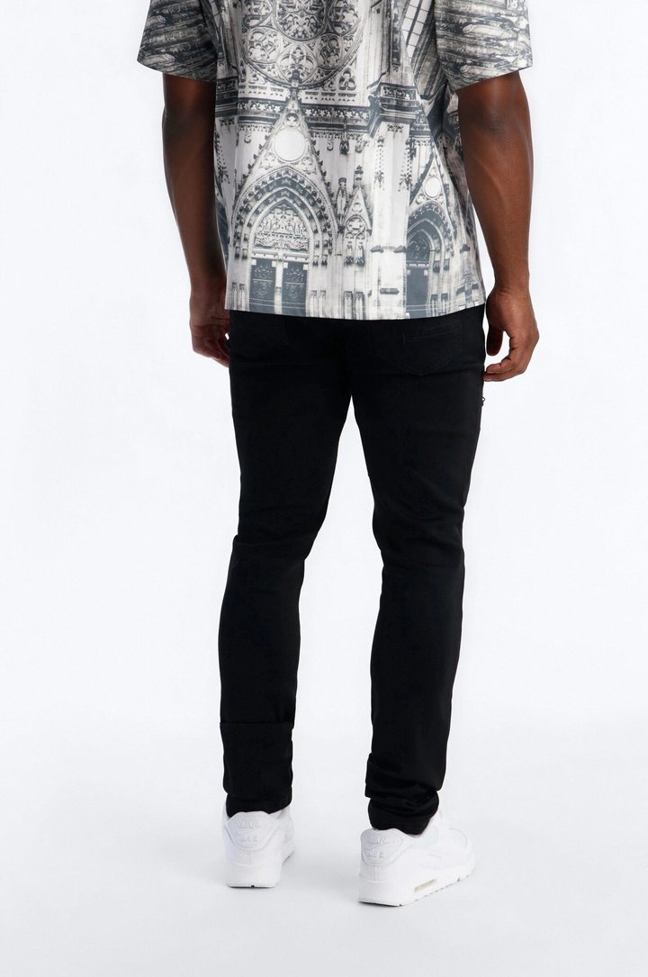 Stacked Skinny Flare Shadow Stacks Jeans - Black Wash