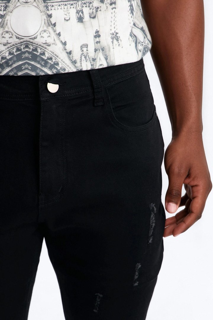 Stacked Skinny Flare Shadow Stacks Jeans - Black Wash