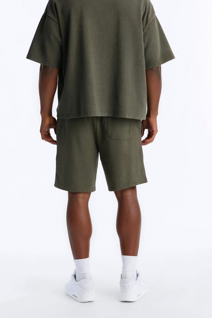 Self Made Patch Relaxed Sweatshort - Hunter Green