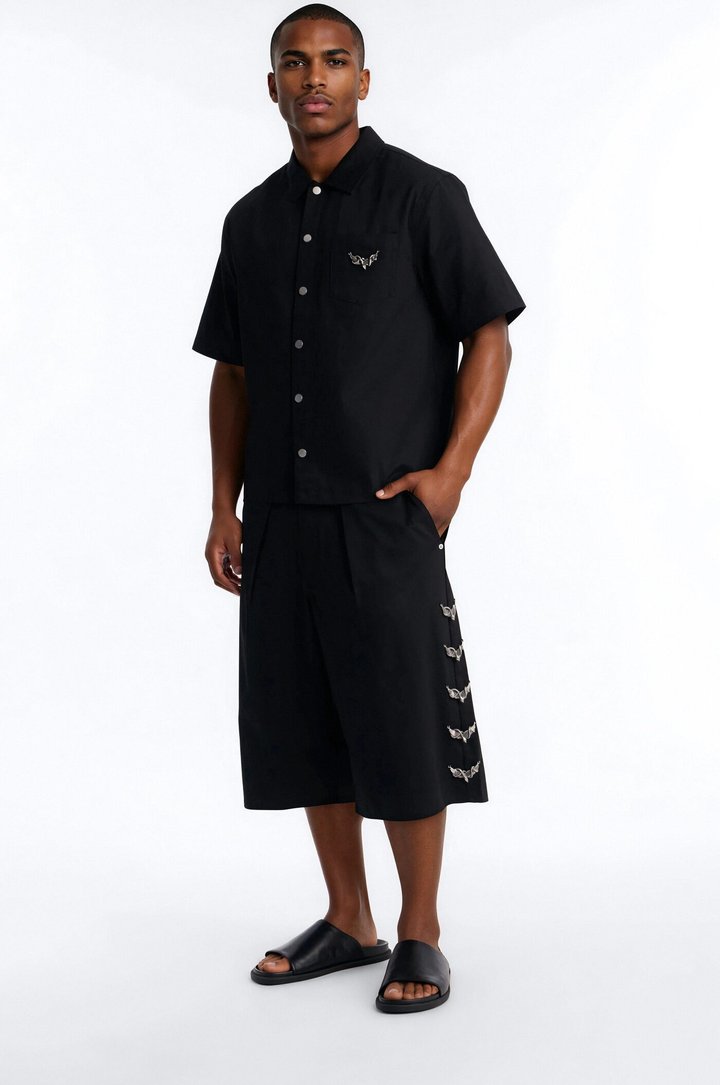 Baggy Winged Viper Short - Black