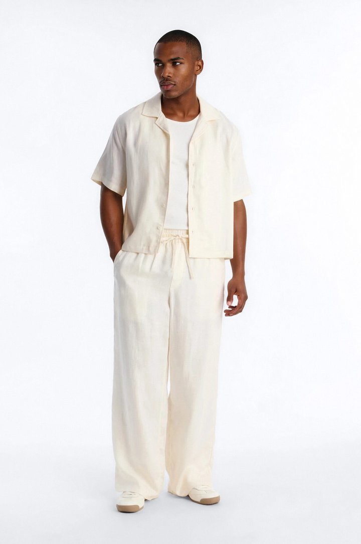 Wide Leg Wastelander Pant - Cream