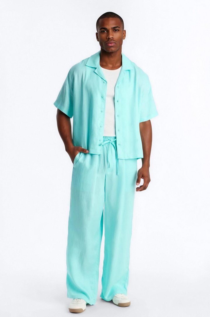 Wide Leg Wastelander Pant - Turquoise