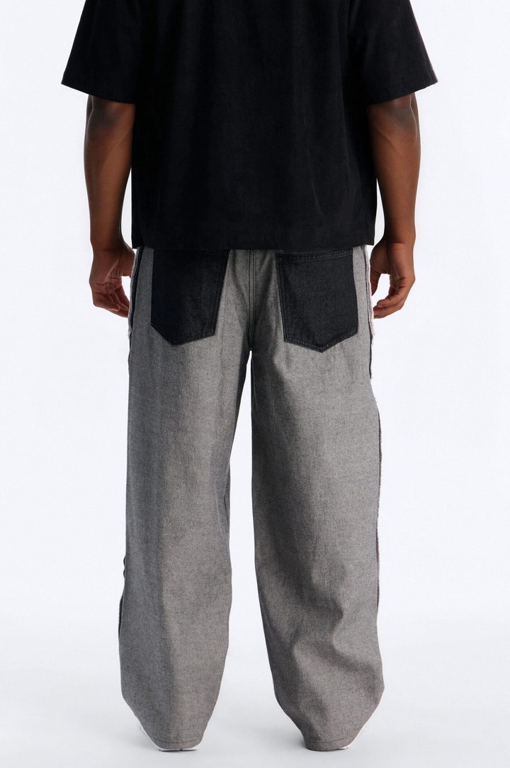 Inside Out Stacked Slim Flare Raw Denim Jean - Dark Wash