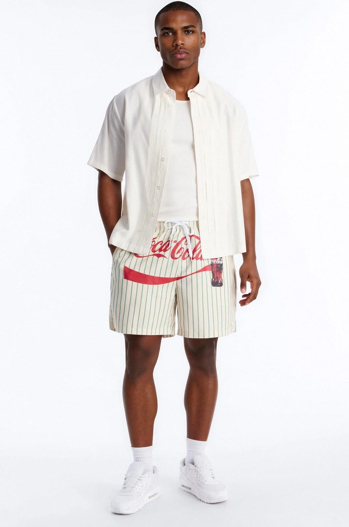 Coca Cola Pop Art Swim Trunk 7″ - Off White/combo