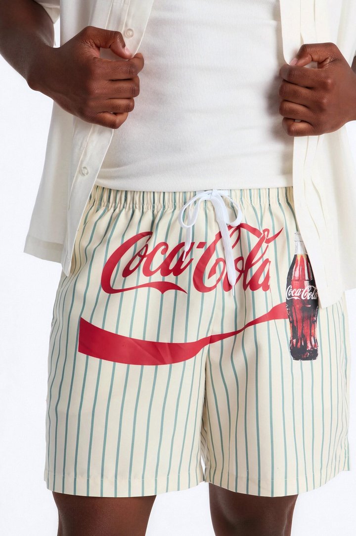 Coca Cola Pop Art Swim Trunk 7″ - Off White/combo