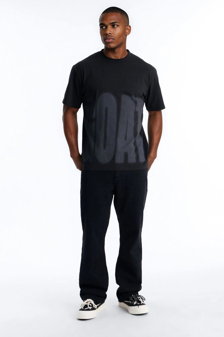 GOAT Oversized Heavy Weight Short Sleeve Tee - Black
