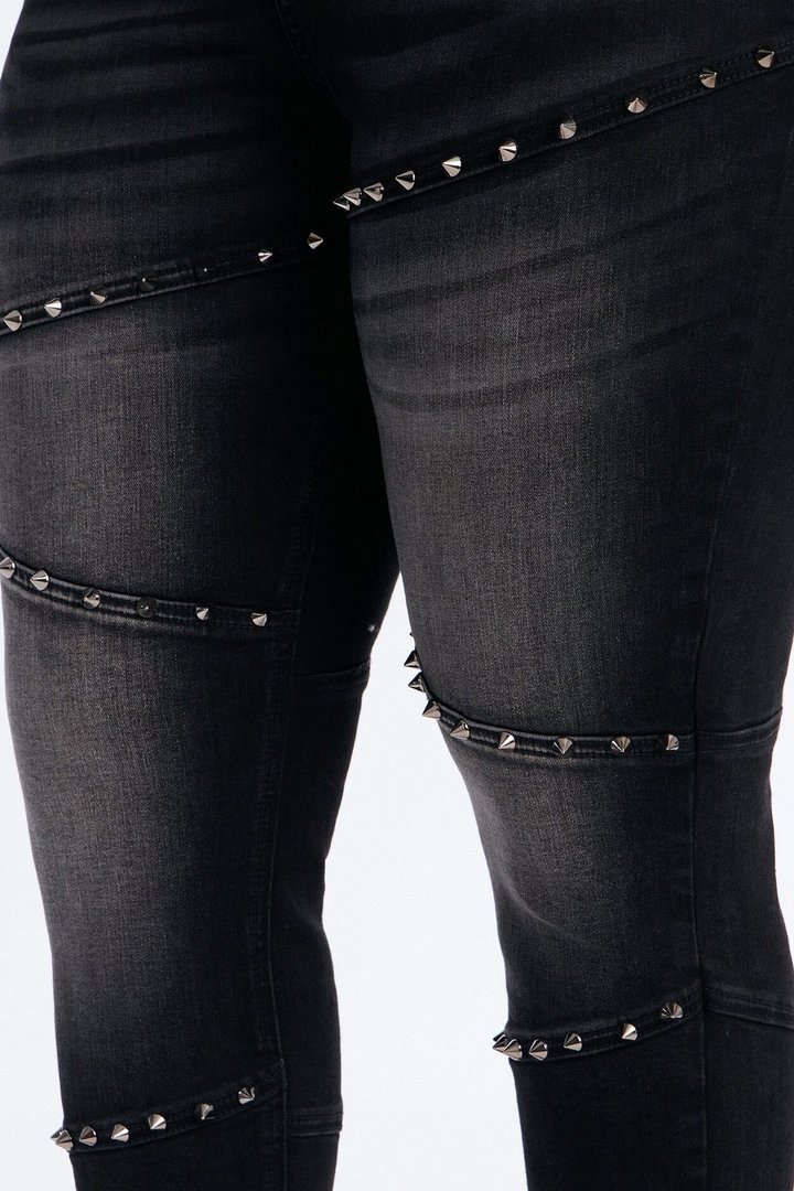 Encore Baby Studded Stretch Skinny Jeans - Black Wash