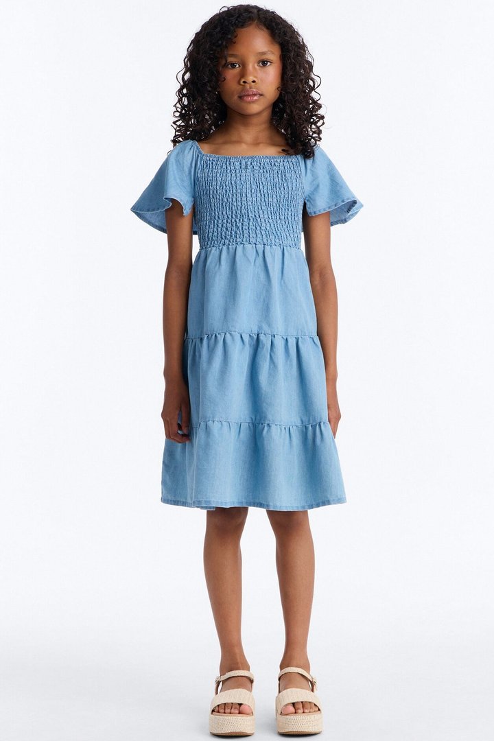 Mini Dara Denim Dress - Light Wash