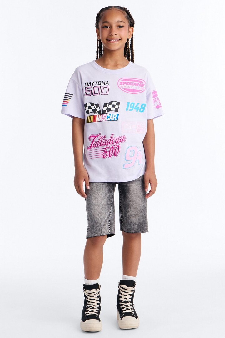 Mini Nascar Racer Short Sleeve Tee - Lavender