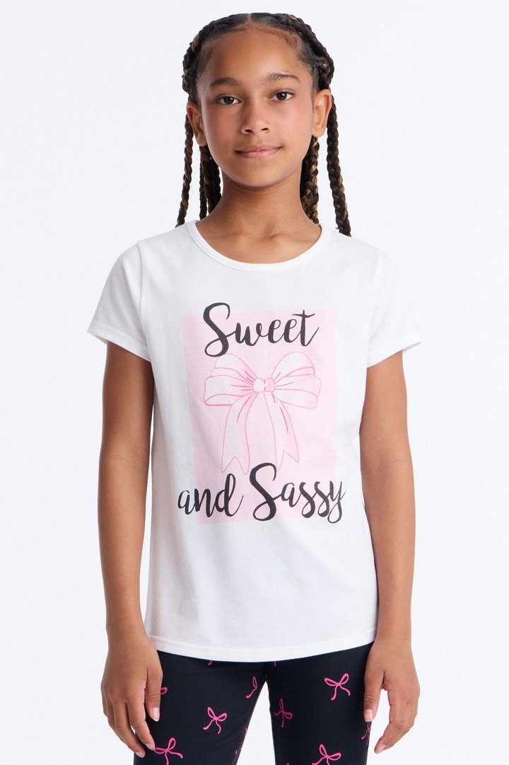 Mini Sweet And Sassy Bike Short Set - White/combo
