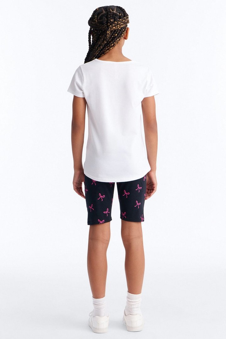 Mini Sweet And Sassy Bike Short Set - White/combo