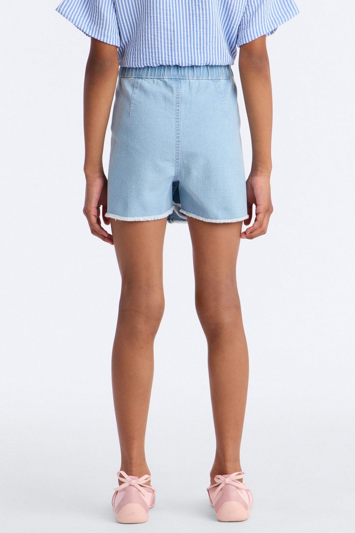 Mini Camila Pleated Denim Skort - Light Wash