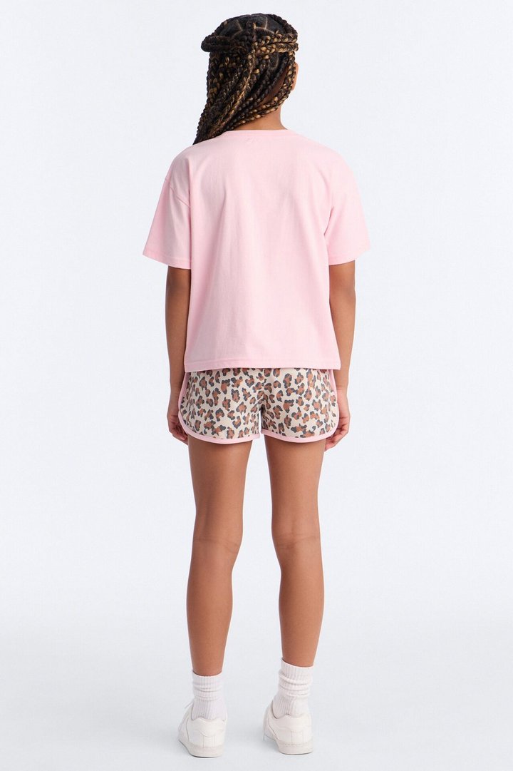Mini Wild Good Vibes Short Set - Pink