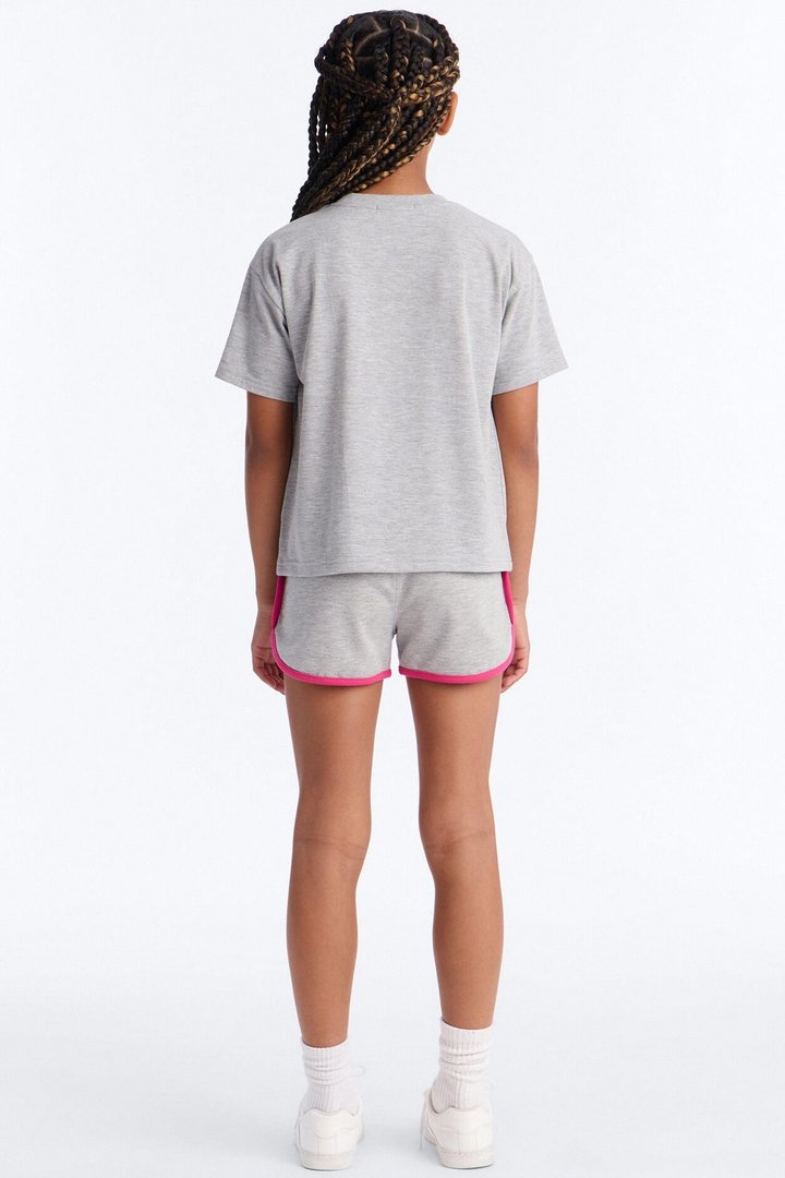 Mini Ciao Bella Short Set - Heather Grey