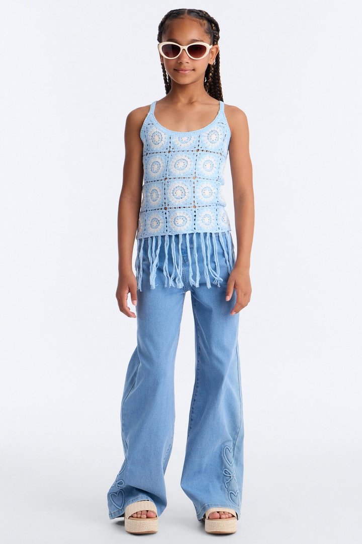 Mini Summer Sunset Tank Top - Blue/combo