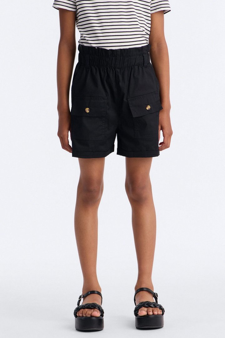 Mini Alexis Poplin Short - Black