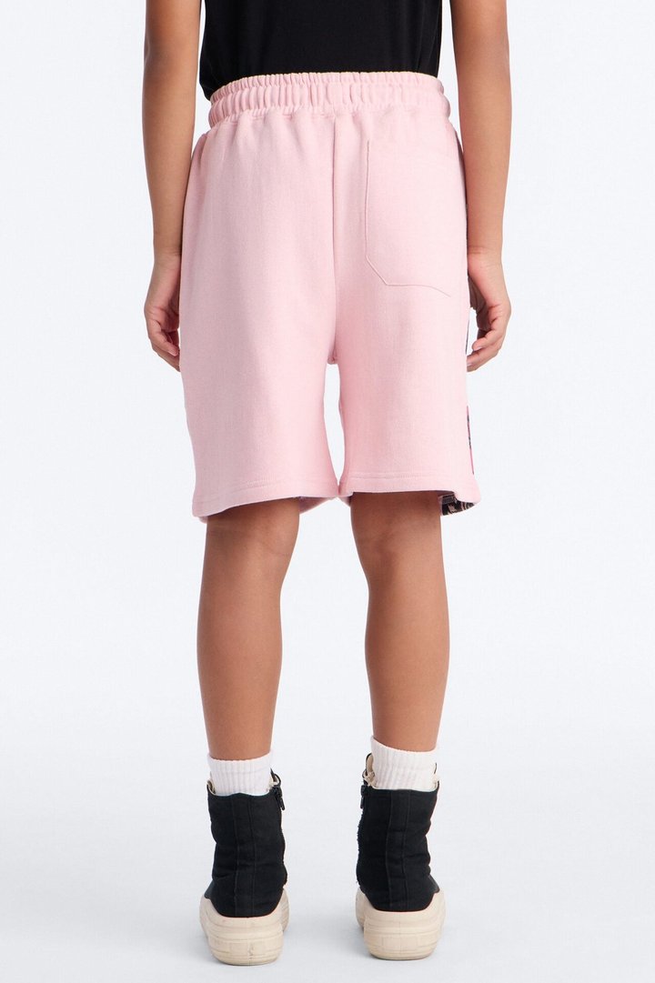 Mini Facts Over Feelings Shorts - Pink