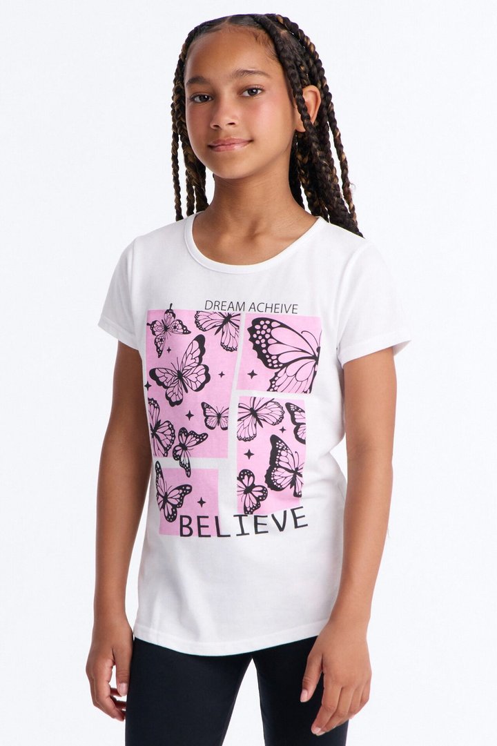 Mini Believe In Your Dreams Bike Short Set - White/Black